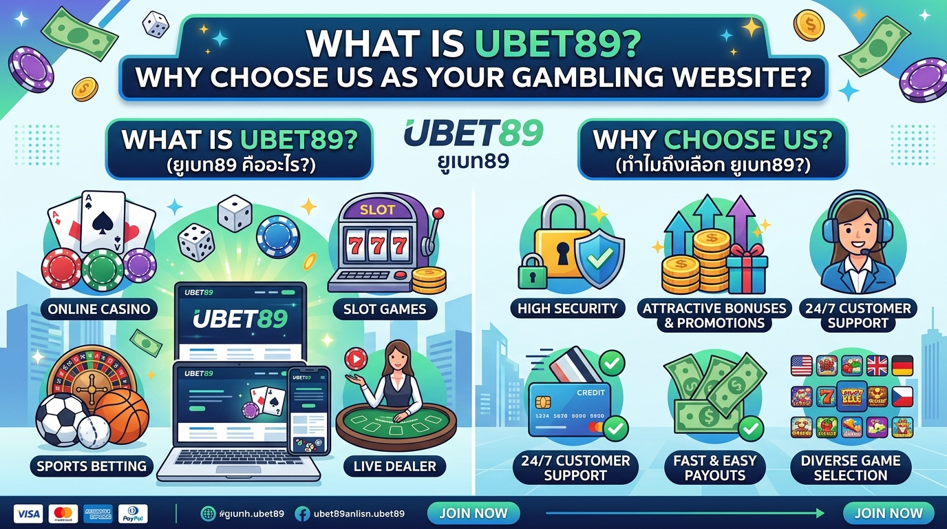 เกมเดิมพันหลากหลายที่ ยูเบท89: ตอบโจทย์ทุกสไตล์